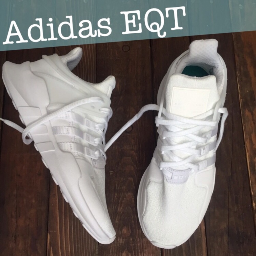 All white adidas EQT